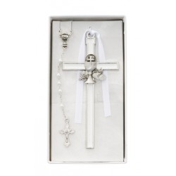 Chalice Cross with White Pearl Communion Rosary