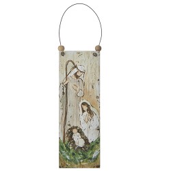 Holy Family Wooden Ornament
