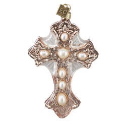 Pearl Cross Ornament