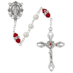 Pearl Garnet Rosary