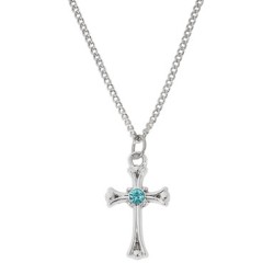 Aqua Cross w/Chain