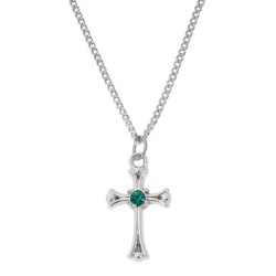 Emerald Cross w/Chain