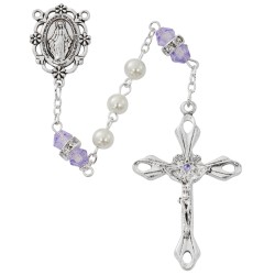 Pearl Light Amethyst Rosary