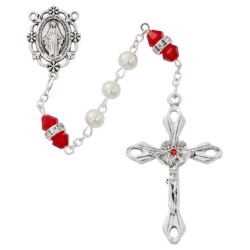 Pearl Ruby Rosary
