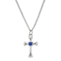 Sapphire Cross w/Chain