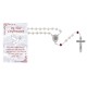 Pearl Rosary w/Red Our Father Beads