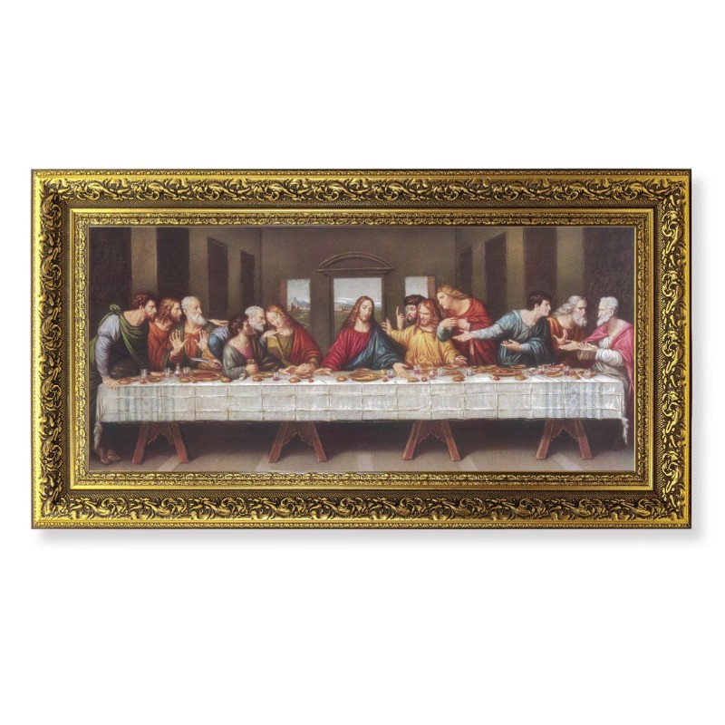 Last Supper Print with Gold Leaf Wood Frame - Fuchs and Mateja Church ...