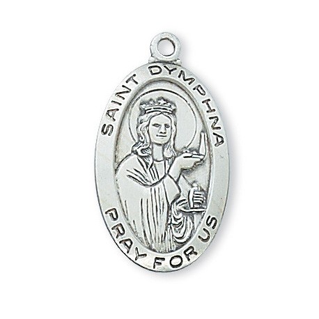 St. Dymphna Sterling Silver Medal