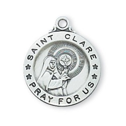 St. Clare Sterling Silver Medal