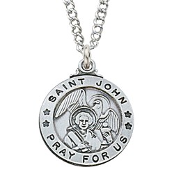 St. John the Evangelist Sterling Silver Medal