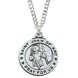 St. Joan of Arc Sterling Silver Medal