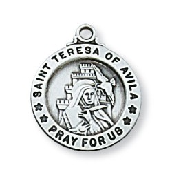 St. Teresa of Avila Sterling Silver Medal