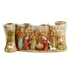 Nativity Scroll Advent Candleholder