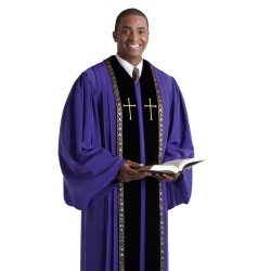 R T Wesley Purple Pulpit Robe
