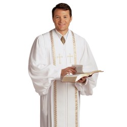 White Wesley Pulpit Robe