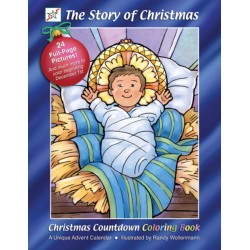 Story of Christmas Countdown Coloring Book