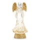 Lighted Angel with Gold Swirling Glitter