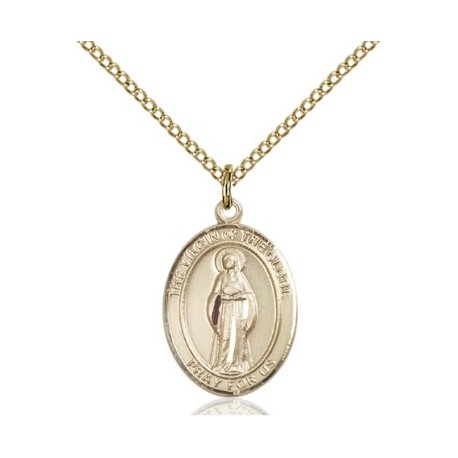 Gold Filled Virgin Of The Globe Pendant