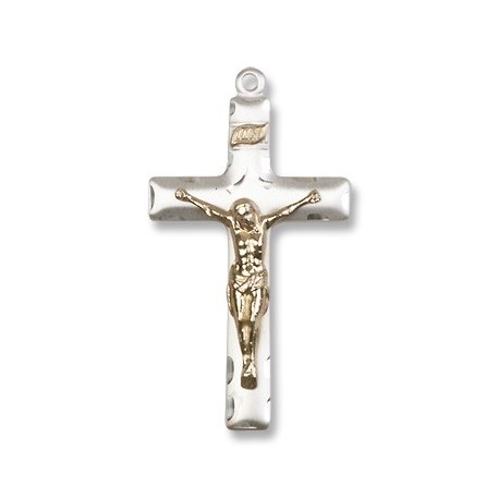 Two-Tone GF/SS Crucifix Pendant