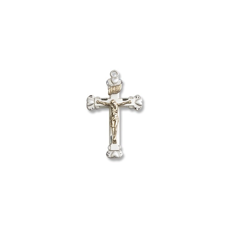Two-Tone GF/SS Crucifix Pendant A-M Religious Gifts Church Supply ...