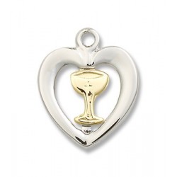Two-Tone Gold Filled/SS Heart Pendant