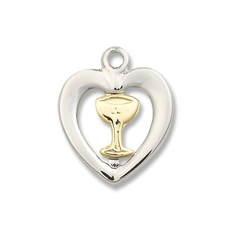 Two-Tone Gold Filled/SS Heart Pendant
