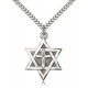Star of David w/Cross Sterling Silver Pendant