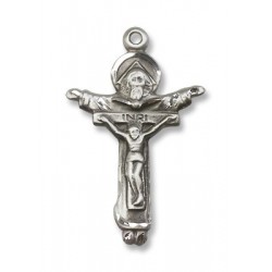 Sterling Silver Trinity Crucifix Pendant