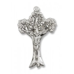 Sterling Silver Tree of Life Crucifix Pendant