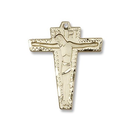 Gold Filled Primative Crucifix Pendant