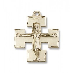 Gold Filled Modern Crucifix Pendant