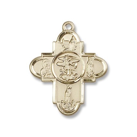 Gold Filled Our Lady 5-Way Pendant
