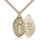 Army w/Cross Gold Filled Pendant