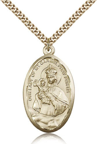 Gold Filled O/L of Mount Carmel Pendant