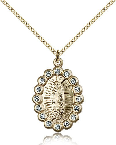 Gold Filled O/L of Guadalupe Pendant