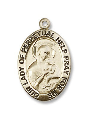 Gold Filled O/L of Perpetual Help Pendant