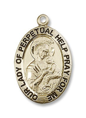 Gold Filled O/L of Perpetual Help Pendant