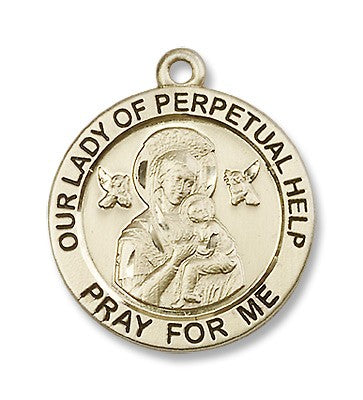 Gold Filled O/L of Perpetual Help Pendant