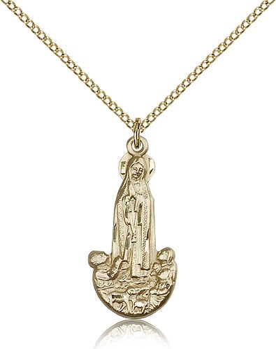 Gold Filled O/L of Fatima Pendant