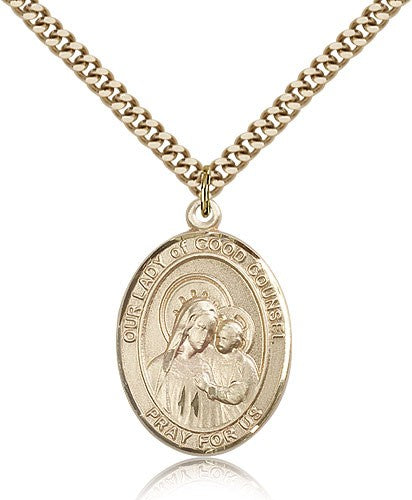 Gold Filled O/L of Good Counsel Pendant