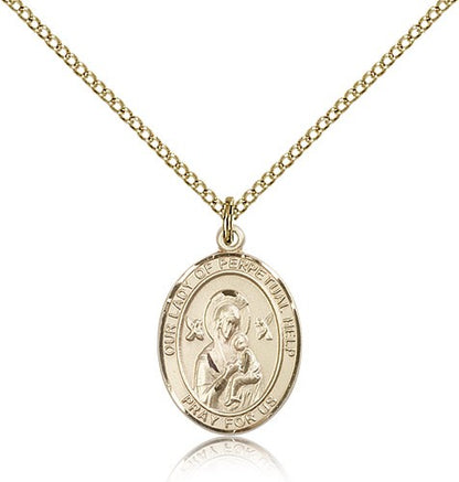 Gold Filled O/L of Perpetual Help Pendant