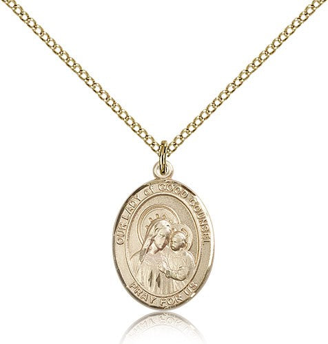 Gold Filled O/L of Good Counsel Pendant