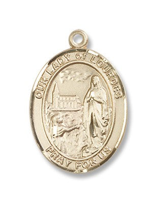 Gold Filled O/L of Lourdes Pendant