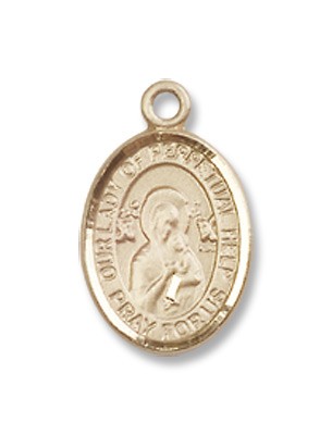 Gold Filled O/L of Perpetual Help Pendant