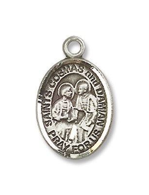 Sts. Cosmas & Damian Sterling Silver Pendant