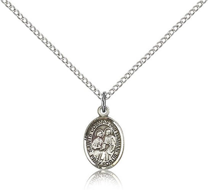 Sts. Cosmas & Damian Sterling Silver Pendant