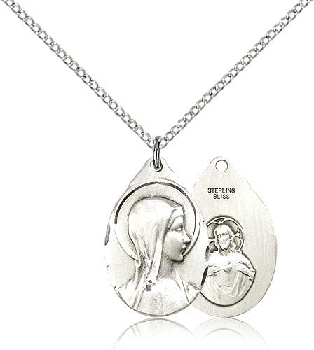 Sterling Silver Sorrowful Mother Pendant