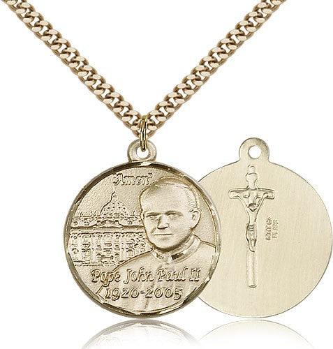 Gold Filled Pope John Paul II Pendant