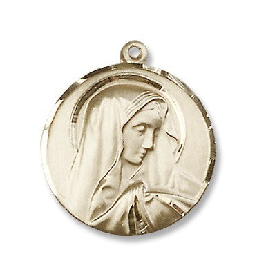 Gold Filled Sorrowful Mother Pendant