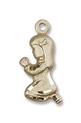 Gold Filled Praying Girl Pendant